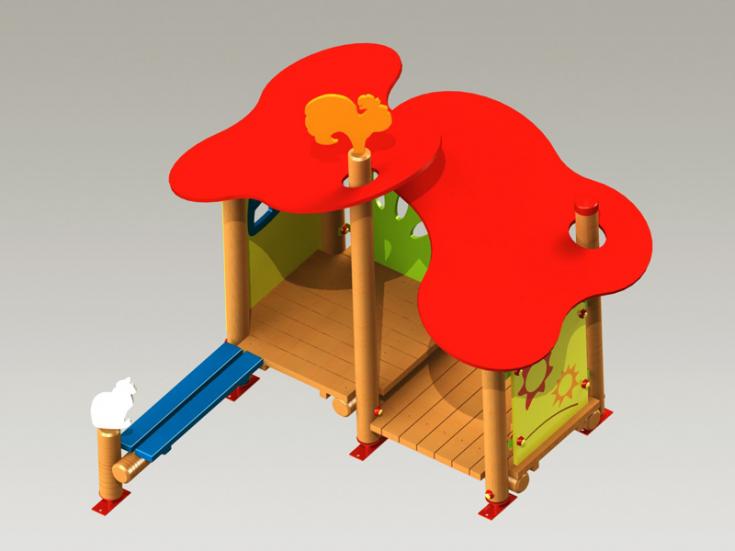 Children house for role playing games “Animals from the village”, Б13 model
