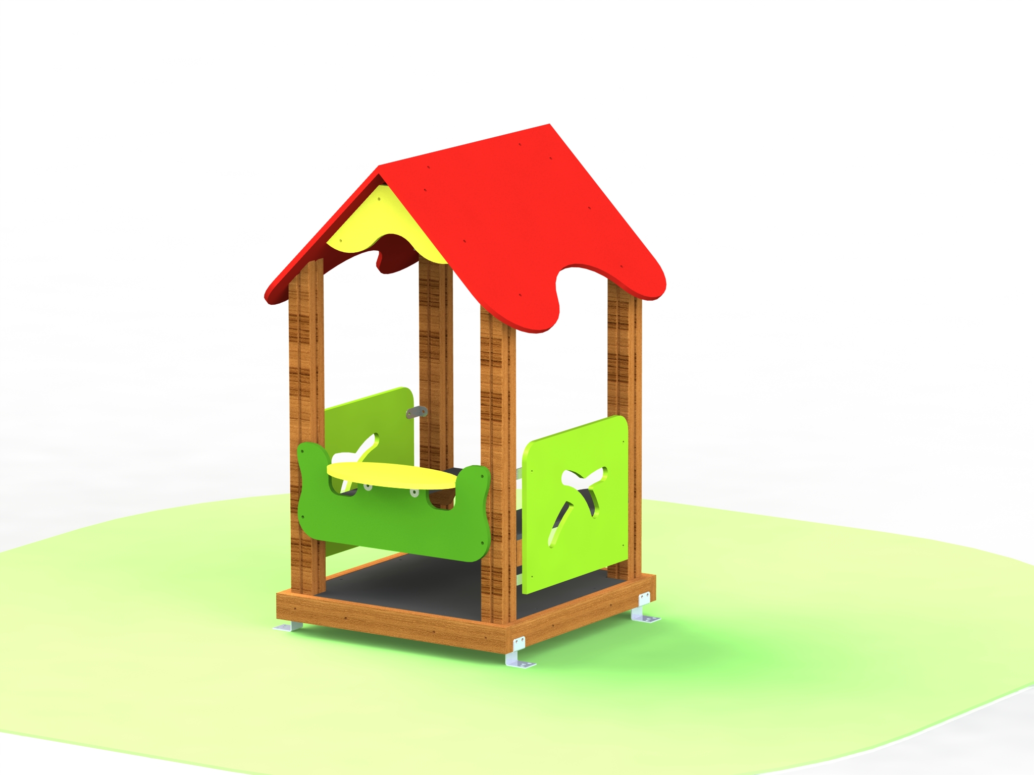 Children play house with benches, Б23 model