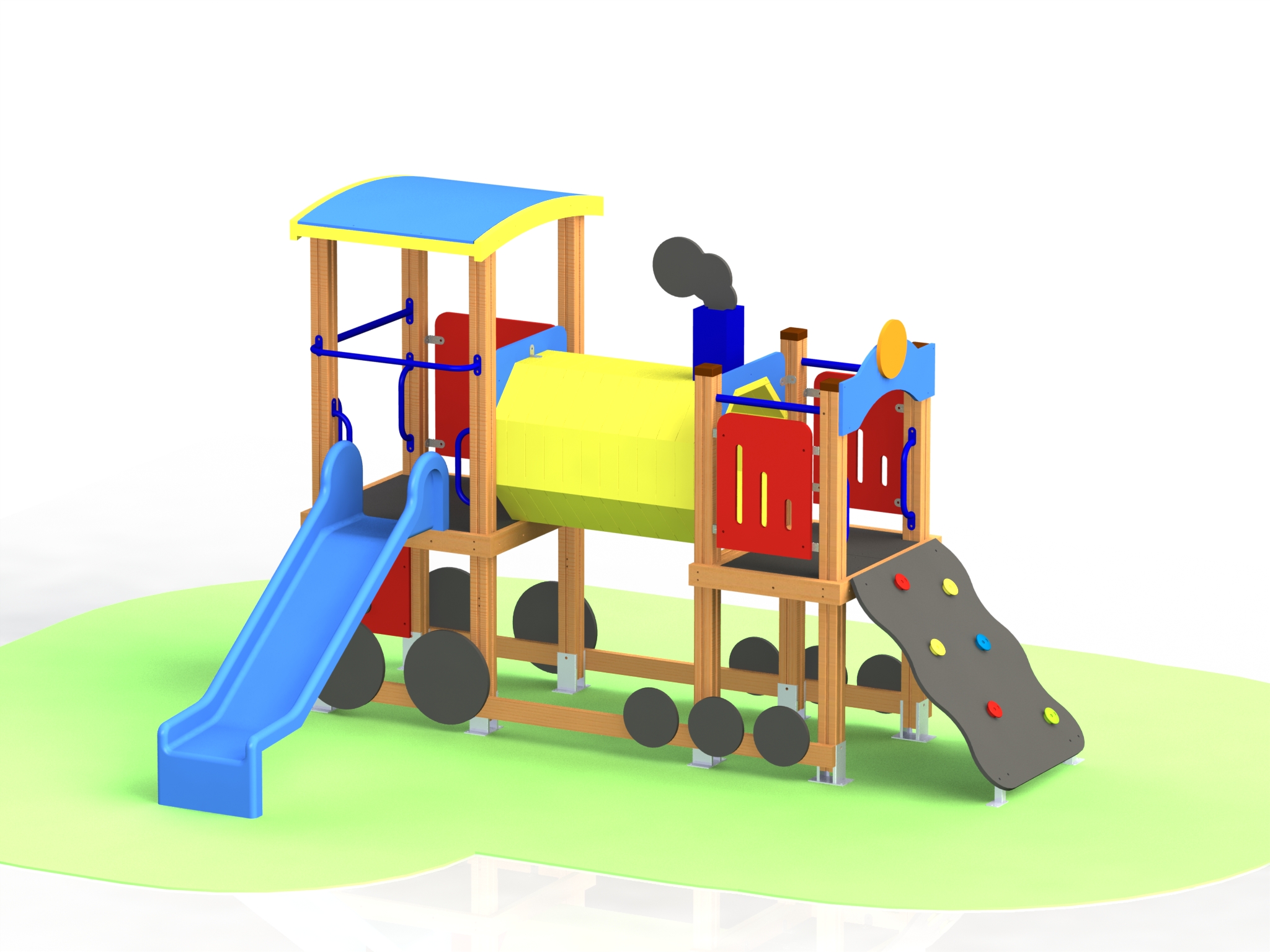 Combined playground equipment, model КД81 – “Lokomotiv”