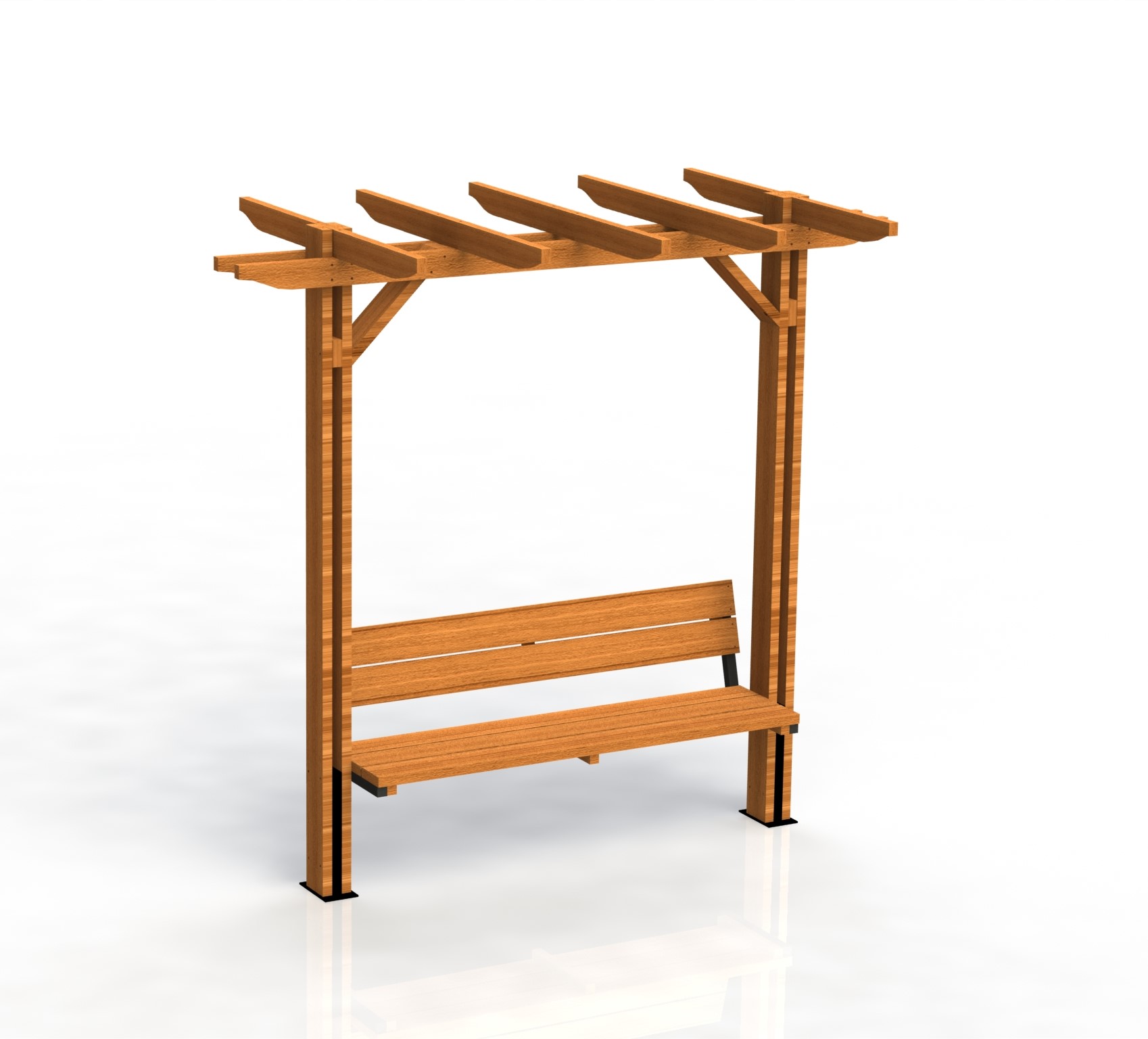 Pergola with benches, model Optima- single