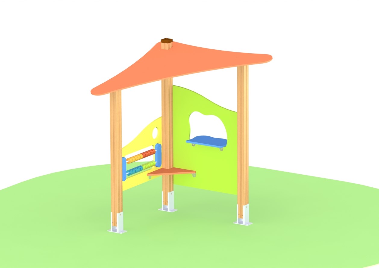Снимка на продукта: Детска къщичка със занимателни игри, модел Б29