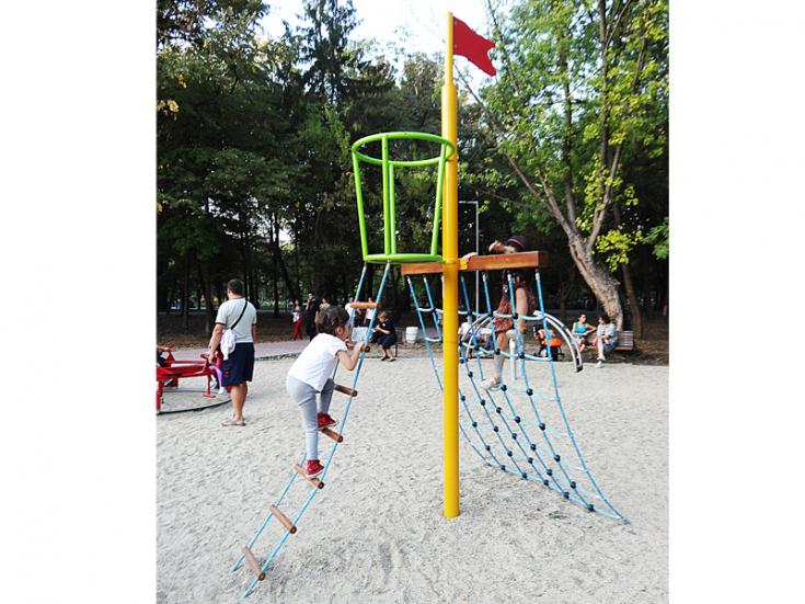 Product photo: Children balance and climbing facility “Ship mast”, T21 model