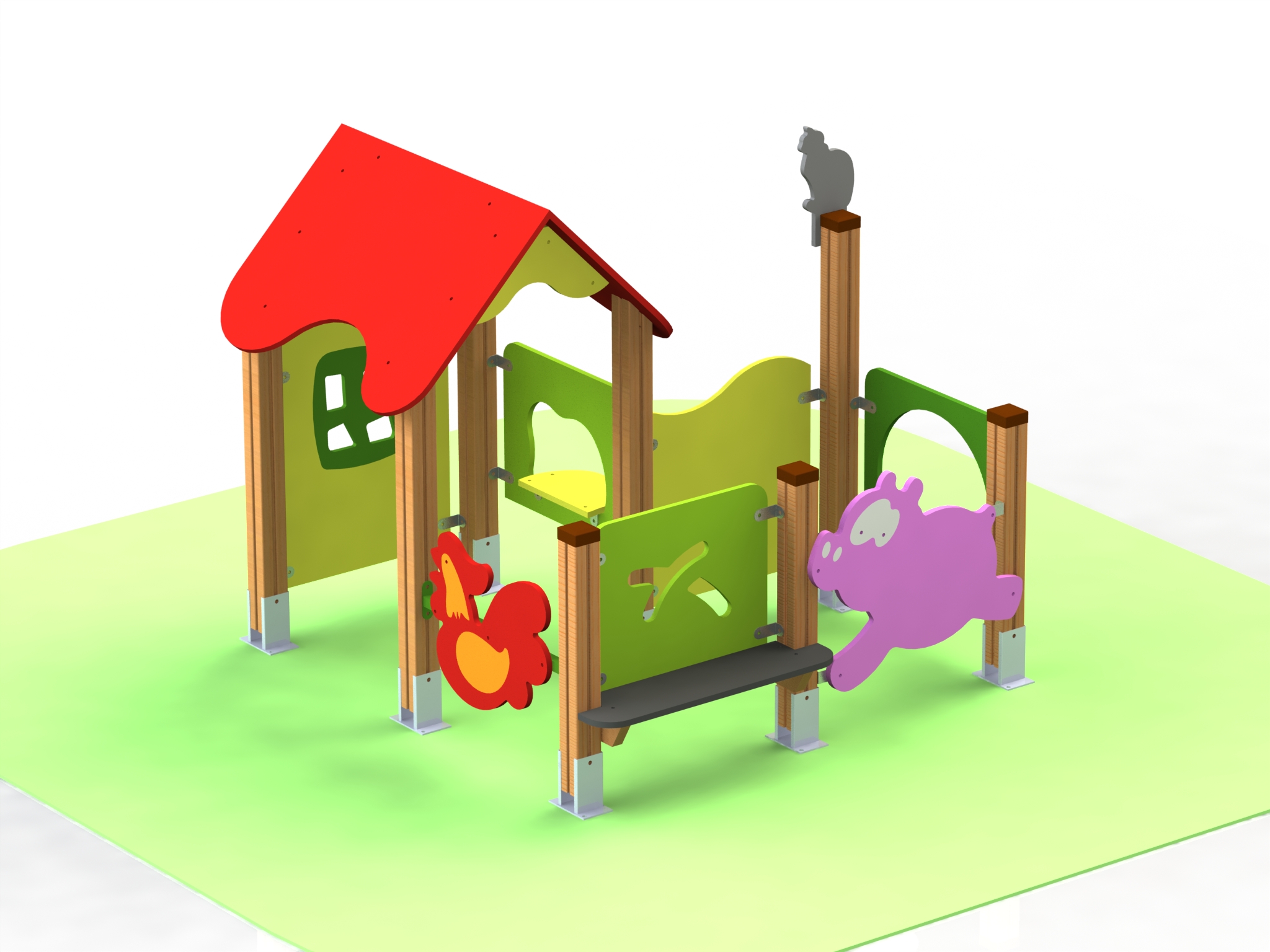 Product photo: Combined playground equipment, model КД43 – “Farm”