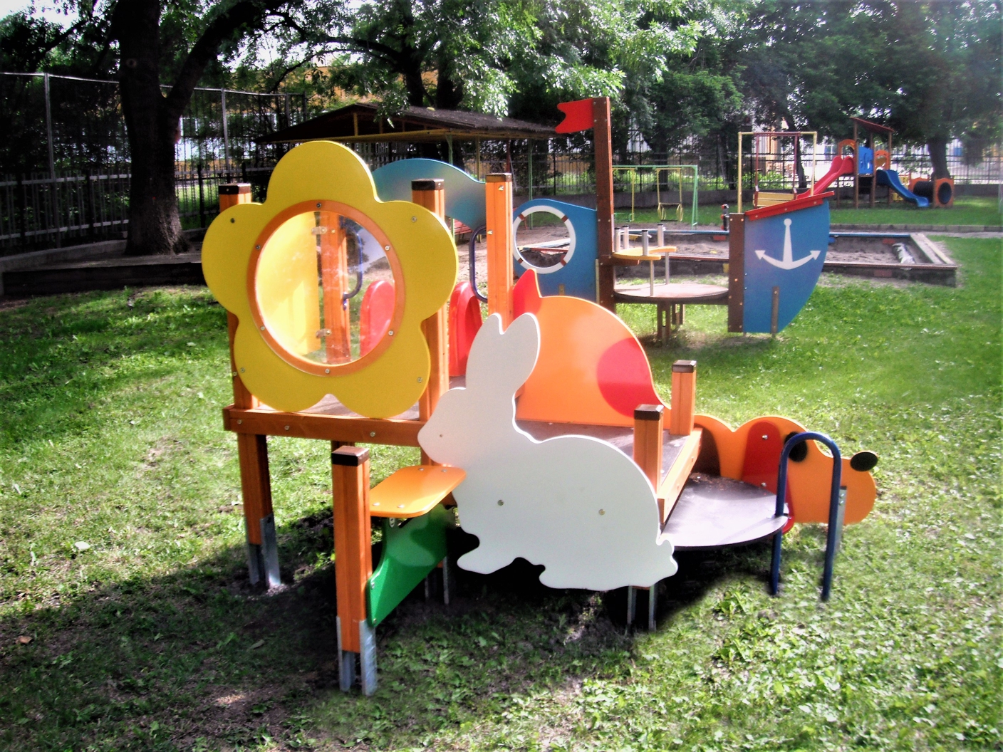 Product photo: Combined playground equipment, model КД48 – “White Bunny”
