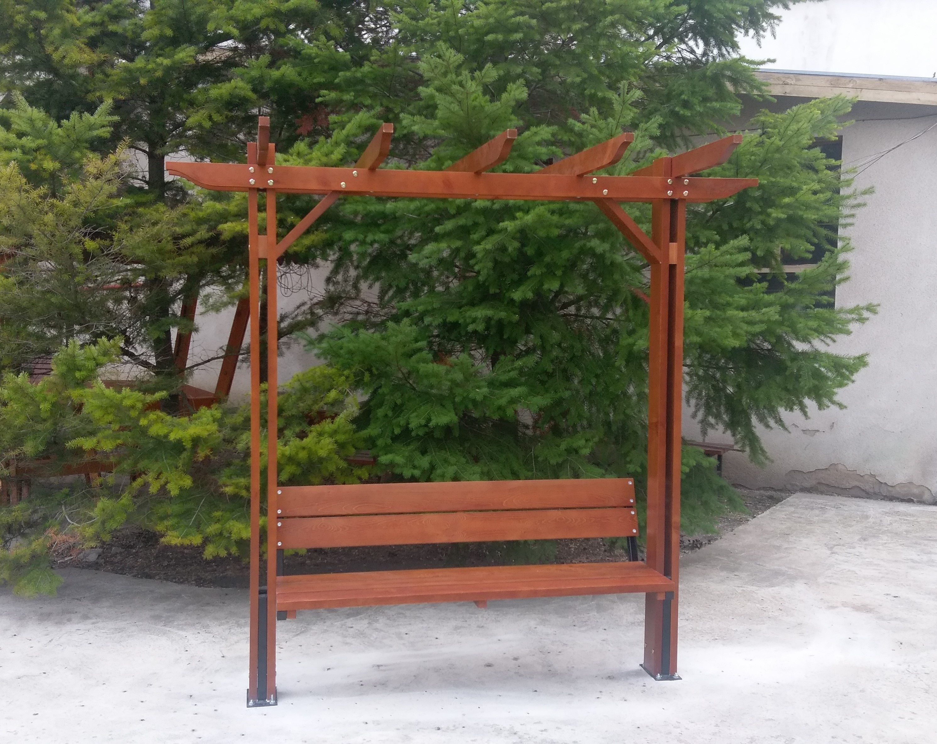 Product photo: Pergola with benches, model Optima- single
