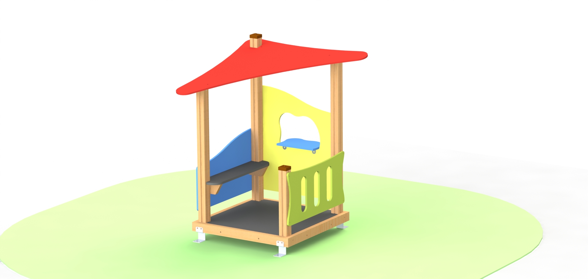 Product photo: Children play house with benches, Б28 model
